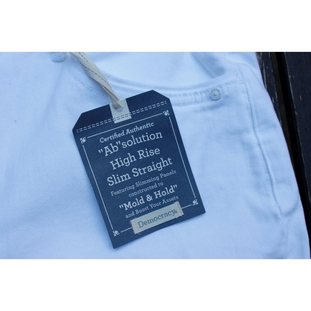New w/Tags - Democracy Ab-Solution Hi Rise Straight Jeans, Optic White, 18P Plus - Picture 5 of 14